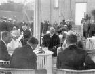 Prezident T. G. Masaryk při prohlídce sokolovny 17. 7. 1926